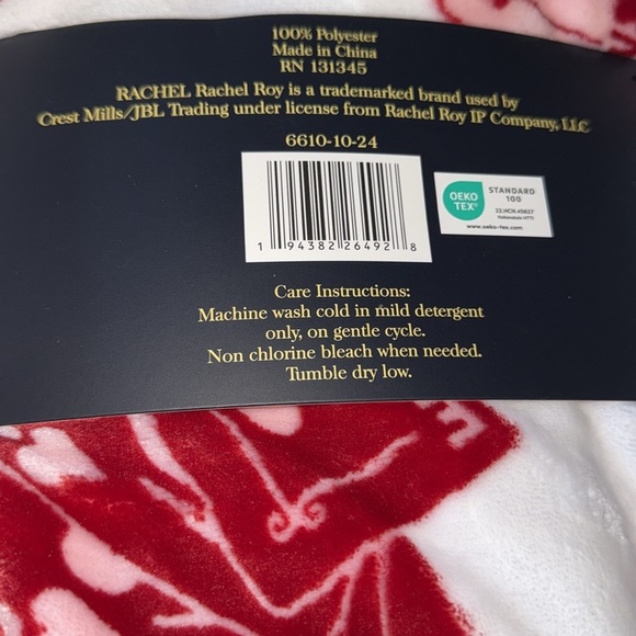 Rachelle Roy Valentine’s Day, LOVE playing cards, oversized, plush blanket - Picture 4 of 8